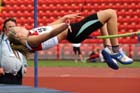 Charlotte Sadler (Gateshead) taking part in the high jump at the Gateshead Tartan Games Open.